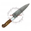 JUMBO CHEFS COOKING-KEMPO DAMASCUS STEEL FORGED KNIFE - APRICOT HARDWOOD